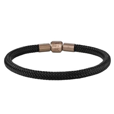 周生生Charme XL串珠配绳约5mm粗绳编织手绳转运珠不锈钢绳