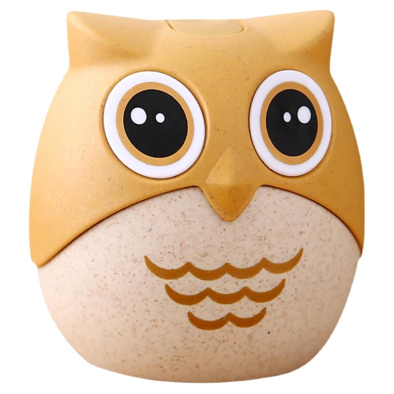 卡通猫头鹰牙签筒可爱便携滑盖牙签桶家用客厅创意时尚塑料牙签盒
