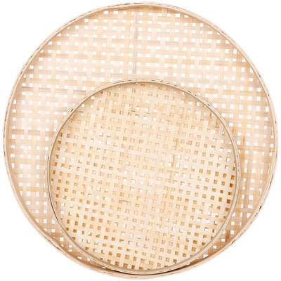 簸箕竹编无孔平盖幼儿园舞蹈道具