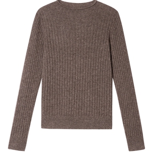 诗篇专选无缝一体条纹肌理打底衫针织衫冬款