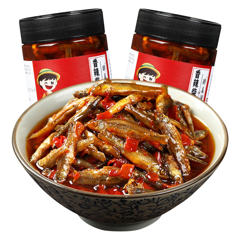 香辣小鱼仔柴火鱼下饭菜