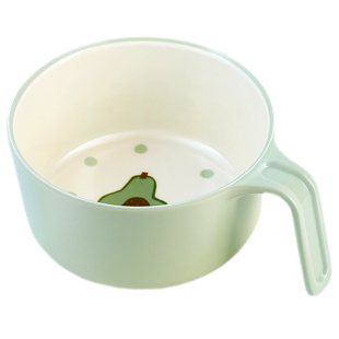 单柄辅食餐具学吃饭专用碗宝宝碗勺子婴儿水杯套装耐仿陶瓷食品级