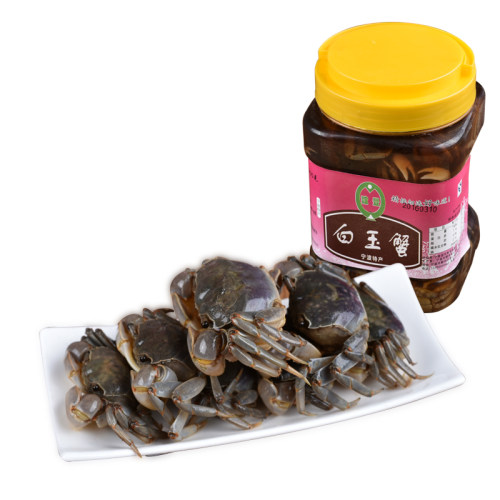 宁波特产醉白玉蟹醉蟹生呛蟹 鲜活腌制发财蟹即食罐装海鲜醉螃蜞