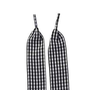 适配AF1空军一号黑白彩色扁平2.5cm加宽格子带小白鞋休闲鞋鞋带绳