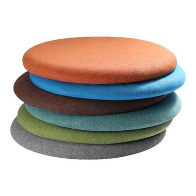 定制圆形卡座飘窗榻榻米亚麻坐垫定做餐椅圆椅吧台咖啡厅海绵垫子