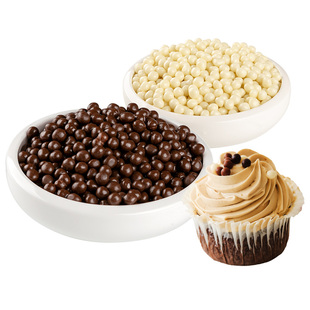 古缇思巧克力脆脆珠1kg蛋糕装饰原料黑白巧克力豆(代可可脂)