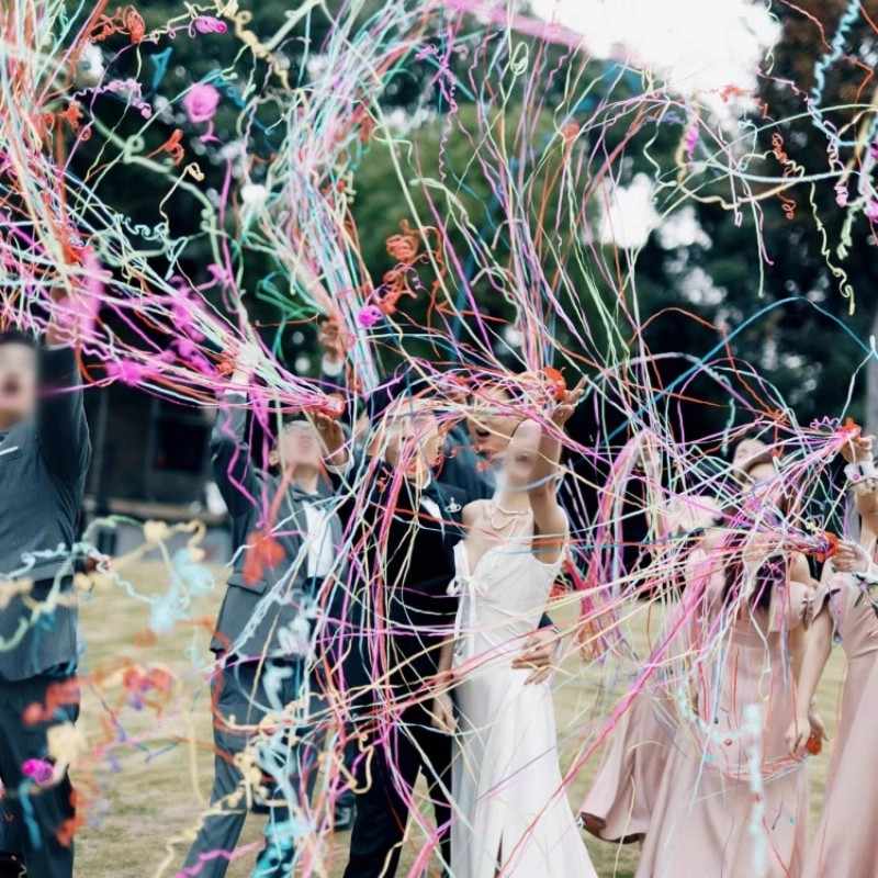 结婚接亲游戏手抛彩带订婚礼生日氛围拍照道具小礼炮喷花筒礼花枪