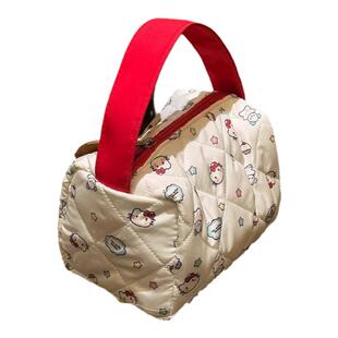 秋冬新款凯蒂猫大容量化妆包便携收纳包洗漱包立体超可爱手提包女