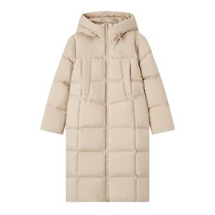 陈都灵同款丨森马羽绒服女长款过膝小个子冬三防连帽加厚防水外套