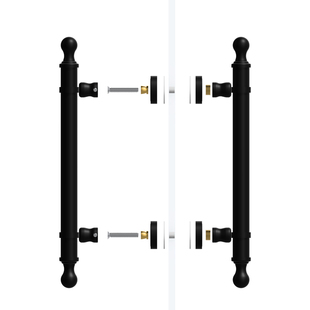 萨曼利雅黄铜材质复古现代商店铺大门把手明装对开门木门大拉手
