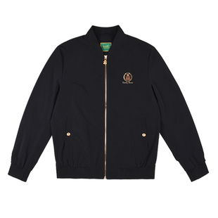 雷迪波尔男装夹克2025春秋季新款棒球领后背烫钻微弹休闲服外套男