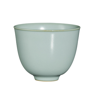 汝窑茶杯主人杯单杯大容量品茗杯茶盏青瓷聚香杯手捧杯陶瓷礼盒装