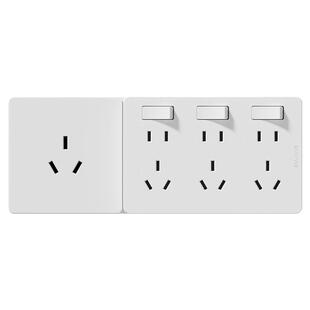 扩展式插座4000w带开关墙面16A安大功率插座多功能免布线拓展插座