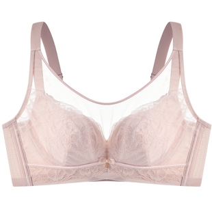 商场同款MYBODY新款蕾丝内衣棉感仿抹胸大胸显小记忆钢圈性感文胸