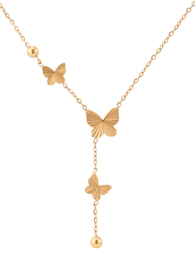 【买3免1】蝴蝶流苏吊坠新中式项链女轻奢小众设计感送女友锁骨链