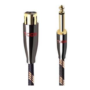 丹麦同顿单晶铜 6.5大二芯转卡农音频线 麦克风话筒线转接线xlr线