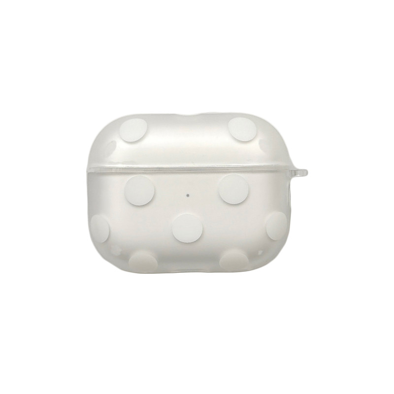 jze夏日ins极简半透大波点带挂绳适用苹果AirPods4保护壳airpods1/2/3蓝牙无线耳机套airpodspro二三四代新款