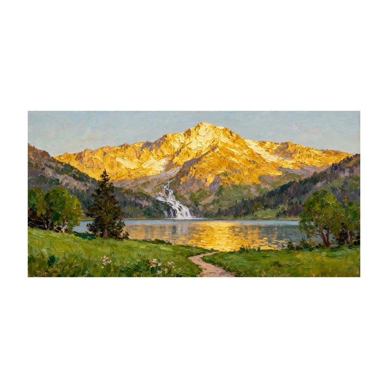 可班艺术纯手绘油画聚宝盆风景画