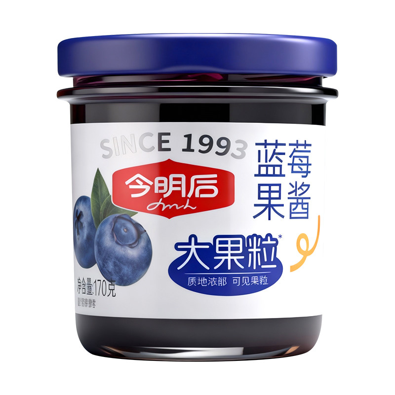 今明后0脂大果粒蓝莓酱