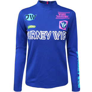 北京森林户外春夏小立领原创印花显瘦休闲透气速干衣长袖T恤女式