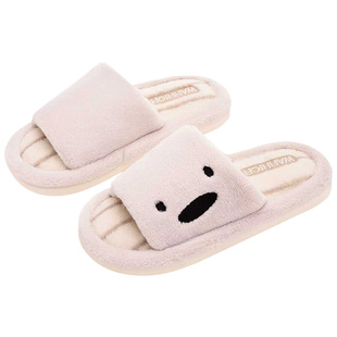 回力女款棉拖鞋秋冬季2025新款露趾居家用防滑透气保暖家居拖鞋男