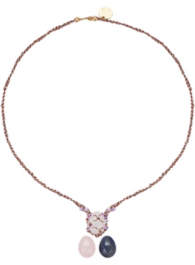 边顶三升晶项链可替换晶石水晶