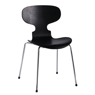 Fritz Hansen蚂蚁椅设计师简约轻奢实木弯板包豪斯复古艺术餐椅子