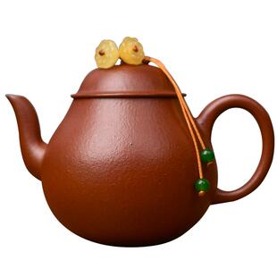 新品 全纯手工紫砂壶泡茶壶小容量功夫茶具原矿紫砂朱泥梨形100cc