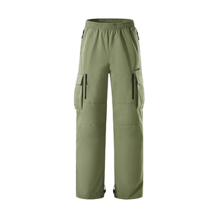 PSO Brand 男装女装三防户外登山冲锋裤男款宽松直筒工装裤长裤潮