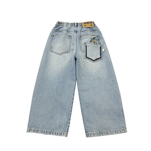 男童裤子儿童春秋牛仔裤2026新款中大童休闲宽松萝卜长裤潮帅气