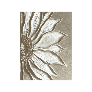 向日葵立体珠光肌理数字油画diy填充手工石英砂百合花蝴蝶装饰画