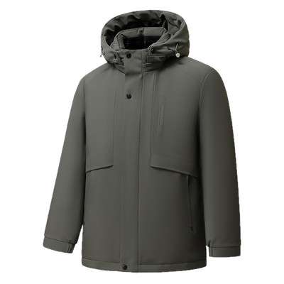 2025新款可脱卸内胆中长款加厚羽绒衣男款鹅绒巨好看的冬装羽绒服