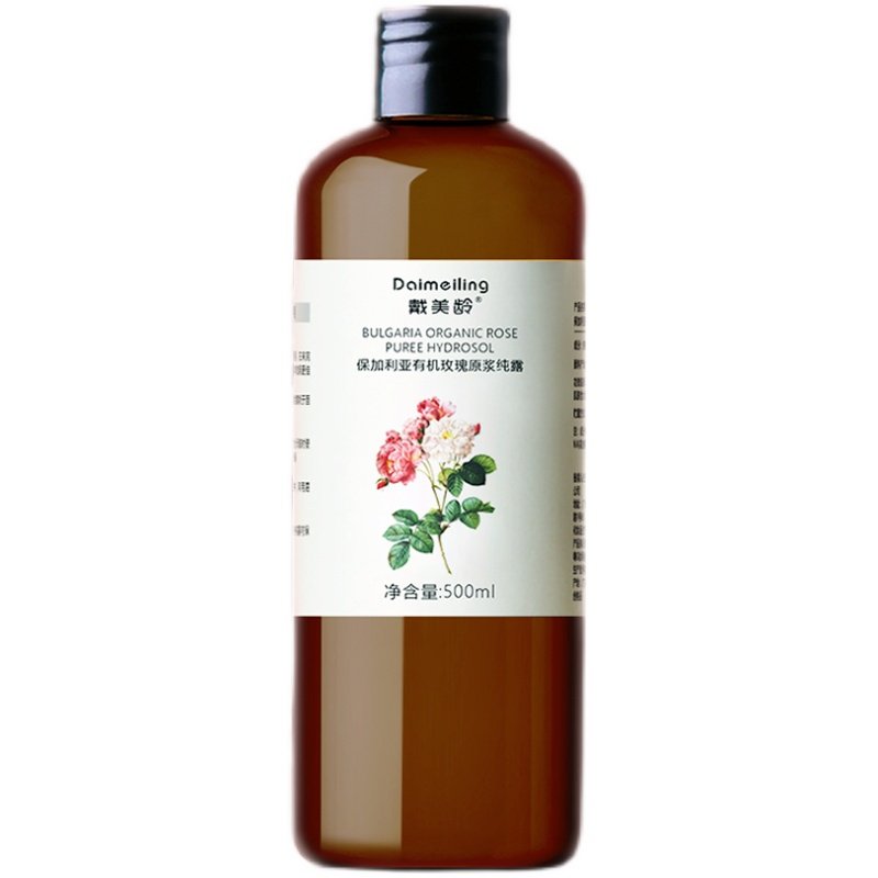 戴美龄有机玫瑰原浆纯露 大瓶500ml送小瓶120ml
