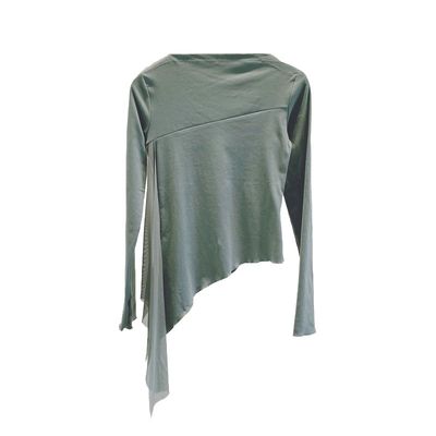 共妍长袖套指网纱拼接现代舞上衣