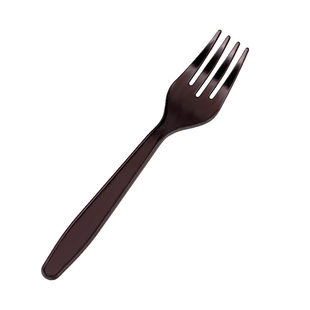 加硬款独立包装 一次性黑色叉子西餐刀叉 塑料叉子100只全国包邮