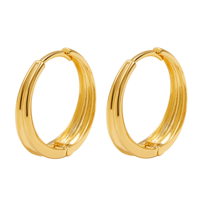 ULINE通体纯银耳环圈圈925银耳圈