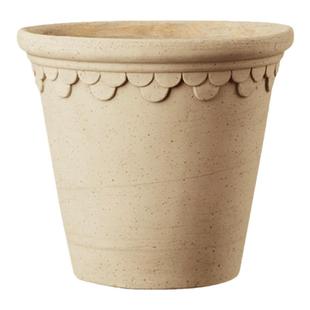 Deroma帝罗马经典浮雕手工陶盆北欧风花盆家用庭院绿植花卉种植盆