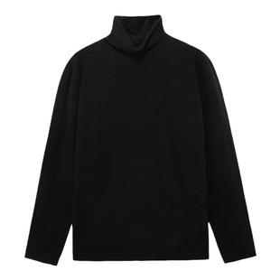 「GRNL」实用honey 40支棉混纺起绒面堆堆半高领打底长袖TEE男女