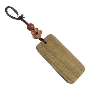 定制刻字檀木无事牌汽车钥匙扣挂件礼品情侣纪念礼物防丢牌包挂饰