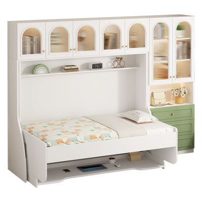 雪鹏折叠床隐形床书桌一体