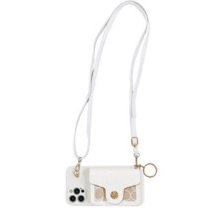 轻奢驳花插卡零钱包适用苹果16promax手机壳iPhone17pro女款15promax斜挎苹果13背包式12/11挂绳xr全包xs软壳