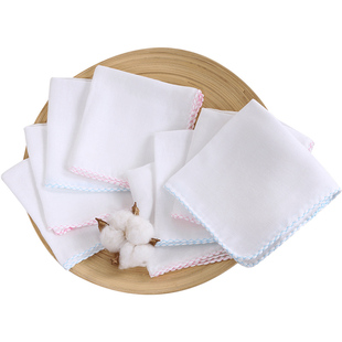 新生婴儿口水巾宝宝纱布毛巾纯棉超软小方巾儿童洗脸巾纱巾洗漱巾