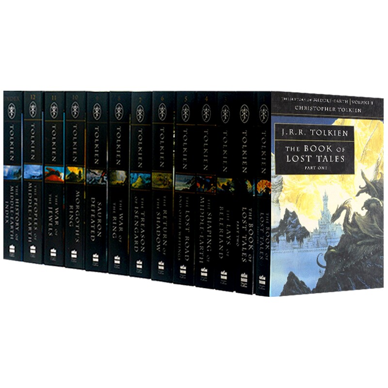中土世界的历史全套13册 进口英文原版 The History of Middle-earth 13 volumes 托