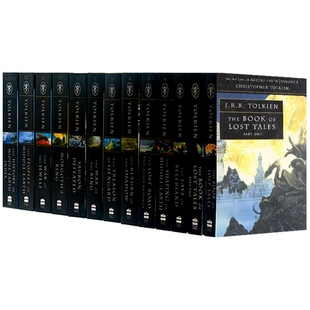 中土世界的历史全套13册 进口英文原版 The History of Middle-earth 13 volumes 托尔金中土世界史 失落的传说 外文书籍