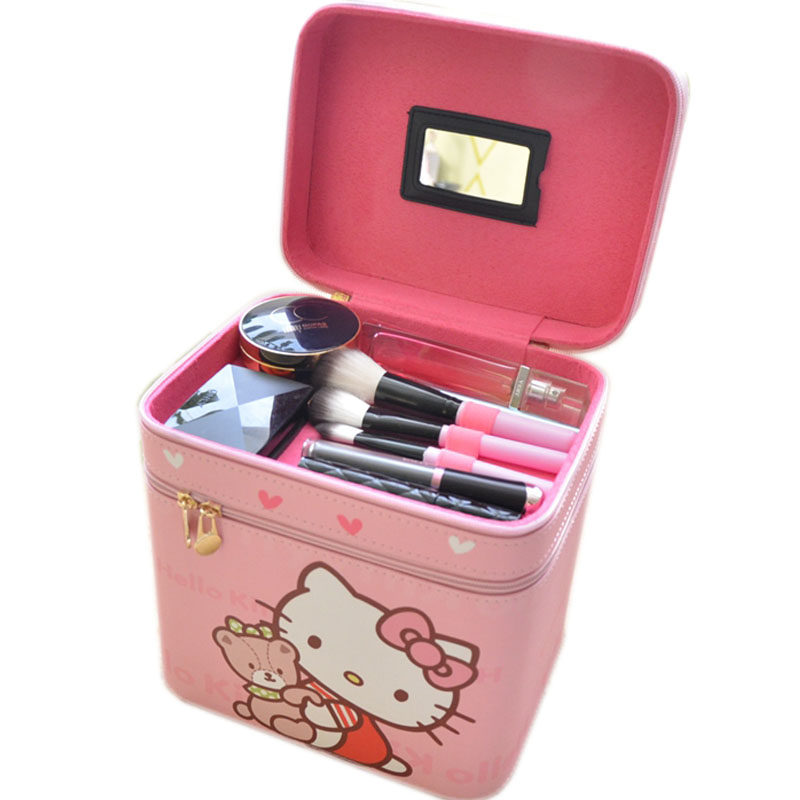 hellokitty大容量双层化妆包卡通