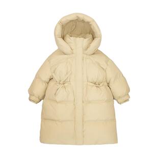 韦氏新款亲子女童冬季加厚连帽外套鸭绒羽绒服洋气长款公主面包服