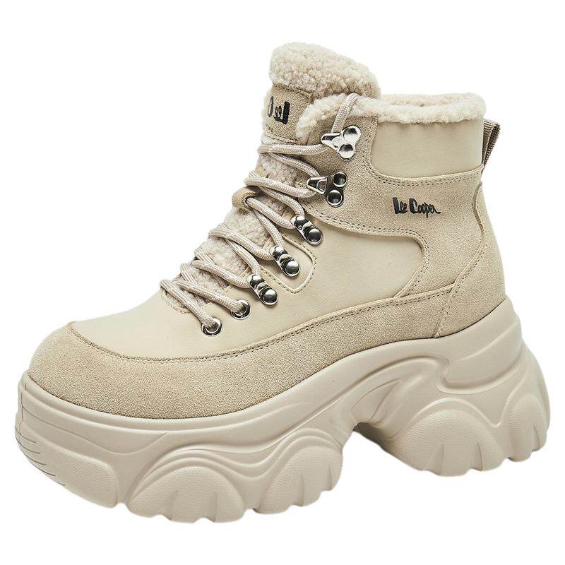 LeeCooper【孟子义同款系列】厚底加绒老爹鞋女冬增高棉鞋雪地靴