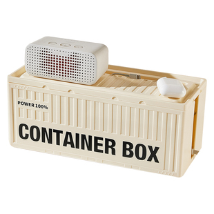 集线盒插座遮挡插排收纳盒电源电线理线盒桌面装饰插线板整理盒