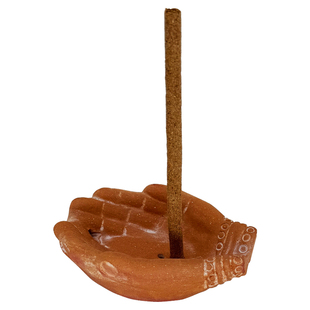 尼泊尔进口红陶佛手款藏香插手工香座莲花香立塔香锥香炉家居摆件