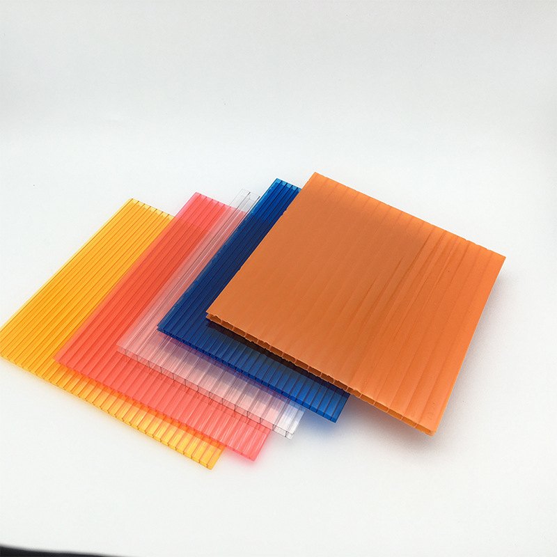 15pc透明雨棚阳光板中空两层阳光板pcpc大棚温室中空耐力板透明双